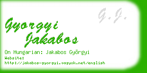 gyorgyi jakabos business card